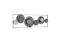 Kobolo Wandbild Metallbild 3D BLOSSOM in anthrazit und silber, verschiedene Strukturen