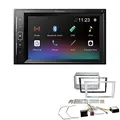 Pioneer DMH-A240BT 2-DIN Autoradio Bluetooth USB passend für Opel Astra H 2004-2010 Satin Stone