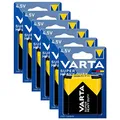 6 Packungen Varta HighEnergy mit 1 Saline Superlife Knopfzelle 2012 4,5 V, 3R12