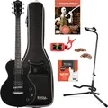 Rocktile LP-100 BL E-Gitarre Schwarz SET inkl. Gigbag + Ständer + Saiten + Tuner + Plektren