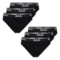 BOSS Herren Power Slips Briefs Unterhosen Cotton Stretch 6er Pack, Farbe:Schwarz, Wäschegröße:2XL, Artikel:-001 Black