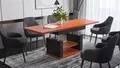 Design Couchtisch DA-666 höhenverstellbar ausziehbar 120 bis 200 cm Tisch Ablage Esstisch Wohnzimmer