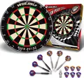 Dartscheibe Kork Steeldart 12 Flights Metallspitze