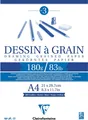 Clairefontaine Zeichenpapierblock "à Grain" DIN A4 180 g/qm weiß 30 Blatt 1 Stüc