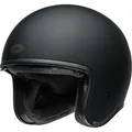 Bell Motorradhelm TX-501 Solid Jethelm, vorbereitet für Kommunikationssystem,integriertes Sonnenvisier schwarz XS (53/54)