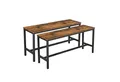 VASAGLE Essbank Sitzbänke, Küchenbänke, 32,5 x 108 x 50 cm, für Küche, Esszimmer (2-St), stabiles Stahlgestell, Industrie-Design, vintagebraun-Schwarz