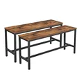 Esszimmerstühle 2er Set Küchenbänke Esstischbänke Sitzbänke Retro VASAGLE KTB33X