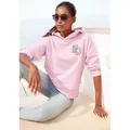 Elbsand Kapuzensweatshirt Jonna mit großem Logodruck auf dem Rücken, bequemer Hoodie aus Baumwolle rosa XL (42)