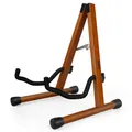 MUSO Gitarrenständer, Akustikgitarrenständer, Holz, klassischer E-Gitarrenständer, faltbarer Bassgitarrenständer, Gitarrenzubehör auch für Bass, Violine, Ukulele (Palisander)