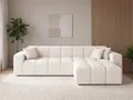 GrainGold Ecksofa L-Form Loopo Rechts- Moderne Ecksofa, Wohnzimmer Sofa - Eckcouch Creme (Komodo 10)
