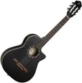 Ortega RCE125SBK-3/4 Klassische Konzert Gitarre Satin Black Tonabnehmer Gigbag