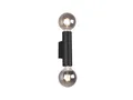 Reality Leuchten LED Wandleuchte, Dimmfunktion, LED wechselbar, Warmweiß, innen klein-e Up Down Leuchte minimalistisch Treppenhaus, Schwarz 18cm