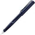 Lamy safari dark dusk Füller - Füllhalter mit ergonomischem Griff & polierter Stahlfeder in Strichbreite EF - robuster ASA-Kunststoff - inkl. Tintenpatrone T 10 blau - Rechtshänder