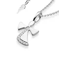 Schutzengel Kette Silber 925 Mädchen | Engel-Anhänger Halskette | Kinder-Schmuck Erst-Kommunion Tauf-Geschenk Kommunionsgeschenk Konfirmation Firmung Geburt Taufe | Silberkette Kinderkette Taufkette