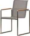 Gartenstuhl Teak Edelstahl Stapelstuhl, moderner Edelstahl Stapelsessel rostfreier und langlebiger Edelstahl Outdoor Stuhl