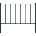 vidaXL Zaunelement mit Pfosten Pulverbeschichteter Stahl 1,81x0,75 m Anthrazit 145212