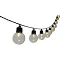 Dehner Solar-Lichterkette Ronda, Lichtfarbe warmweiß, Länge 380 cm, Leuchtdauer bis 6 Std, Kunststoff, schwarz - Schwarz