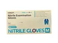 Kingfa | Größe S, M, L | Nitrilhandschuhe blau - puderfrei - Box mit 100 Handschuhen / 100er Box - Einweghandschuhe - Untersuchungshandschuhe - (M)