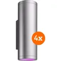 Philips Hue Appear Wandleuchte White & Color - Edelstahl 4er-Pack
