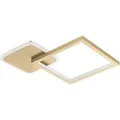 Eglo LED-CCT-Deckenleuchte Gafares 33 cm x 33 cm Gold-Weiß