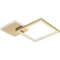GAFARES Wand-/Deckenleuchte Lampe Beleuchtung - L33 x B33 x H5 cm - gold, weiß - 15W inkl. - IP20 - Gold/Weiß