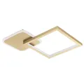 EGLO LED Deckenlampe Gafares, dimmbare Deckenleuchte mit Fernbedienung, quadratische Wohnzimmerlampe aus Aluminium und Stahl in weiß und gold, Lampe Decke warmweiß-kaltweiß