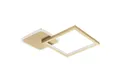 EGLO LED Deckenleuchte Gafares, Leuchtmittel inklusive, Wand-/Deckenleuchte - L33 x B33 x H5 cm - gold, weiß - 15W inkl.