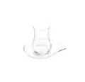 LAV Teeglas Eva 12-teiliges-Set mit Untertellern - 170 ml aus Borosilikatglas, 12-tlg., Glas, 12-teilig, 170 ml