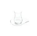 LAV Eva 12-teiliges Teegläser-Set mit Untertellern - 170 ml aus Borosilikatglas
