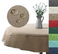 Outdoor Tischdecke Gartentischdecke wasserfest wetterbeständig rutschfest waschbar Outdoortischdecke Weichschaum Garten Balkon Camping Party Tischdeko Typ883 Cappuccino 160x220 cm oval