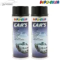 2x DUPLI COLOR Cars Rallye Lack Lackspray schwarz glänzend Acryl Spray 400ml