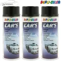 3x DUPLI COLOR Cars Rallye Lack Lackspray schwarz glänzend Acryl Spray 400ml
