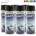 6x DUPLI COLOR Cars Rallye Lack Lackspray schwarz glänzend Acryl Spray 400ml