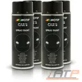 MOTIP 4x 400 ml CAR'S RALLYE-LACK SPRAYDOSE SCHWARZ GLÄNZEND SPRÜHLACK