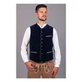 Trachten Weste Ludwig Samt Blau