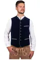 Edelnice Trachtenmode edle Trachten Weste Ludwig Samt Blau oder Schwarz Gr. 46-60 (DE/NL/SE/PL, Numerisch, 58, Regular, Regular, Blau)