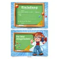 Geburtstagskarten (8 Stück) "Physik" zum Einladen Einladungskarten Karten