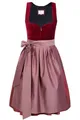 Edelnice Trachtenmode Exklusives Designer Midi Dirndl Lilly Samt rot inkl. Dirndlschürze Gr. 32-54 (34)