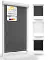 Sol Royal Kassettenrollo mit Führungsschiene SolReflect K24 80x175 cm Anthrazit - Blackout Thermorollo seitliche Führungsschienen - Befestigung ohne Bohren - Verdunkelungsrollo 80cm breit