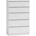 CDF Kommode Malwa M5 | Farbe: Weiss | Schrank für Dokumente, Kleinigkeiten | Ideal für Wohnzimmer, Schlafzimmer, Kinderzimmer - Weiß