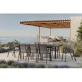 HARTMAN Aruba Garten-Essgruppe, xerix, Alu/Textilene, Tisch 180/240x100cm, 8 Stapelsessel