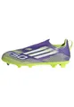 adidas Unisex Kinder F50 League Laceless Firm Ground Football Boots Kids, Purple Rush/Cloud White/Lucid Lemon, 33 EU