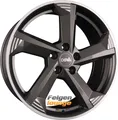 4 Alufelgen DBV TORINO III Anthrazit Glänzend Front Poliert 7,5x17 ET40 5x100
