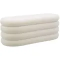 tectake Truhenbank, Creme, Weiß, Holz, Kiefer, Rauten, Oval, 110x42x45 cm, Esszimmer, Bänke, Sitzbänke