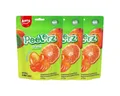 AMOS Süßigkeit, Amos Peelerz Gummies Orange mit einer fruchtigen Füllung 65g 3er Pack