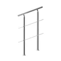 DeubaXXL DE Treppengeländer Edelstahl 80cm 2 Streben 108611