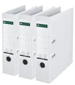 Leitz Qualitäts-Ordner 180° Plastik, 3er Pack, das Original, A4 Aktenordner 8 cm breit, 90% Recycling-Karton, 30% Pre-Consumer Recycling-Kunststoff, 180° Mechanik, 600 Blatt Kapazität, Weiß, 310335001