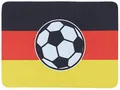 cooles Microfasertuch zum Brille putzen "Deutschlandfahne" mit Fußballprint - 17,5 x 22,5cm - waschbar
