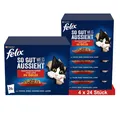 FELIX So gut wie es aussieht Katzenfutter nass in Gelee, Sorten-Mix (4x24x85g)