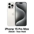 Apple iPhone 15 Pro Max - 256GB - Titan Weiß (Ohne Simlock) A1306 - Wie Neu - A